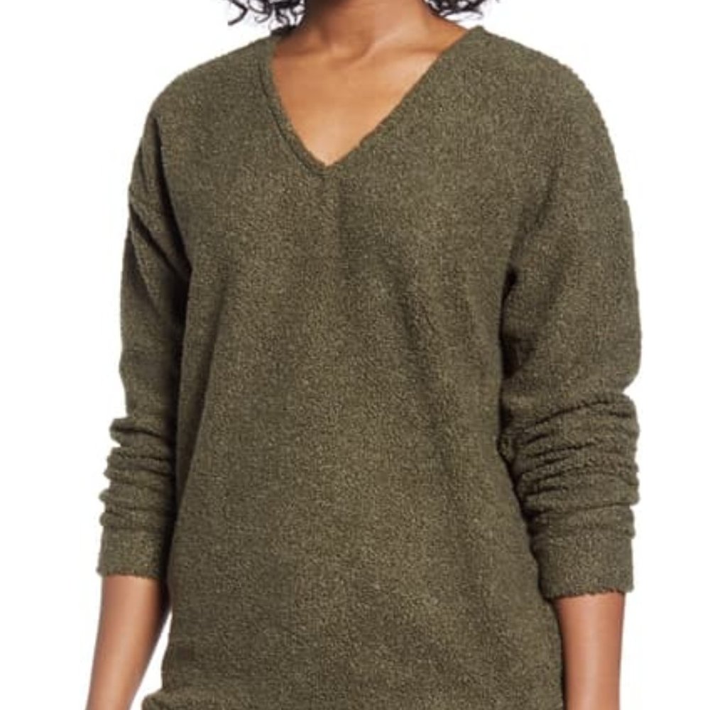 Caslon Faux Shearling Teddy Sweater